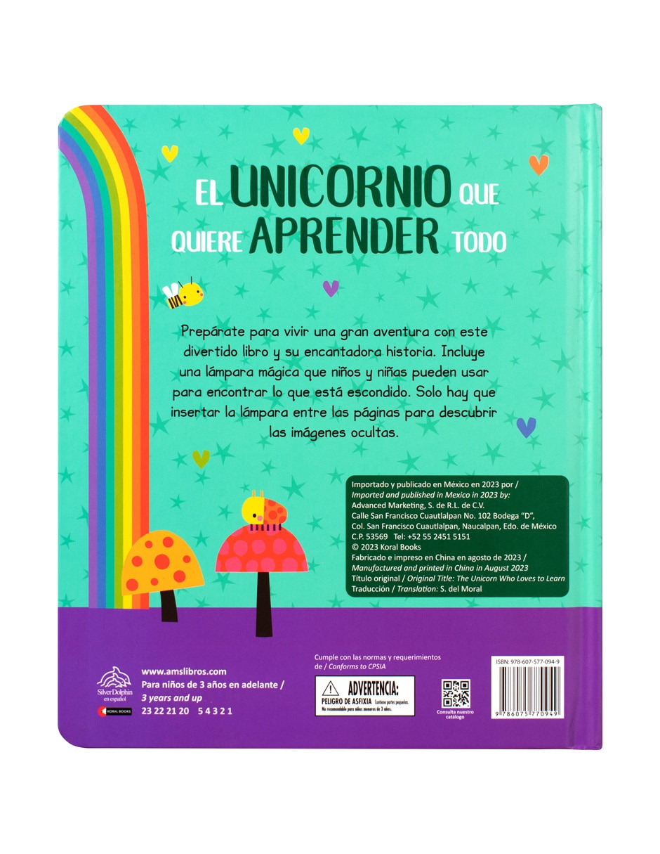 Libro El Unicornio Que Quiere Aprender Todo de Silver Dolphin 3