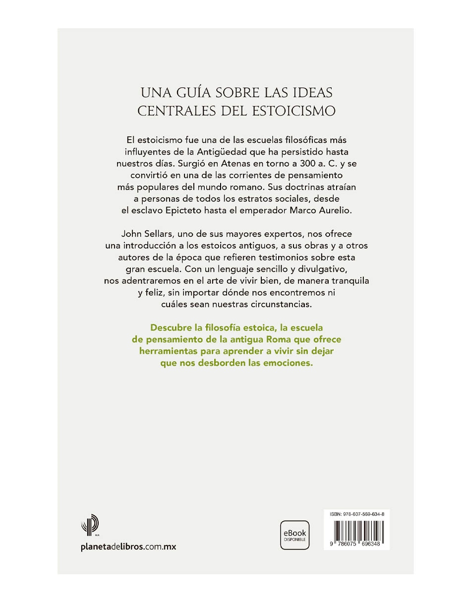 Libro Estoicismo de John Sellars