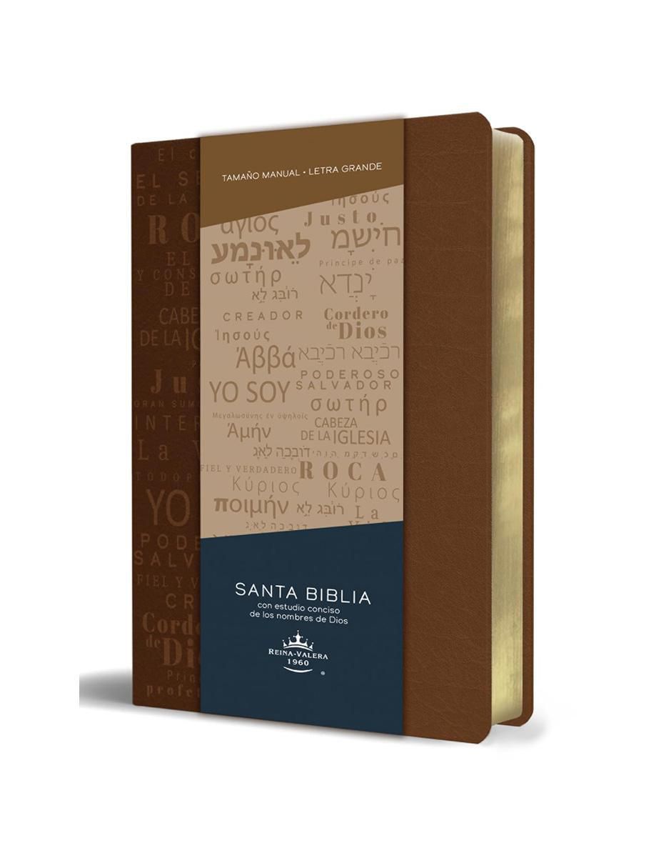 Libro Biblia Nombres de Dios color canela de Reina Valera