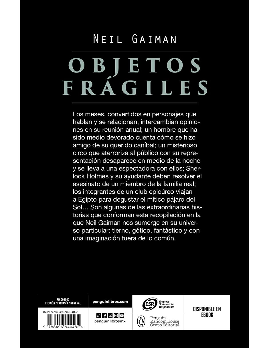 Libro Objetos Frágiles de Neil Gaiman Libro Objetos Frágiles de Neil Gaiman