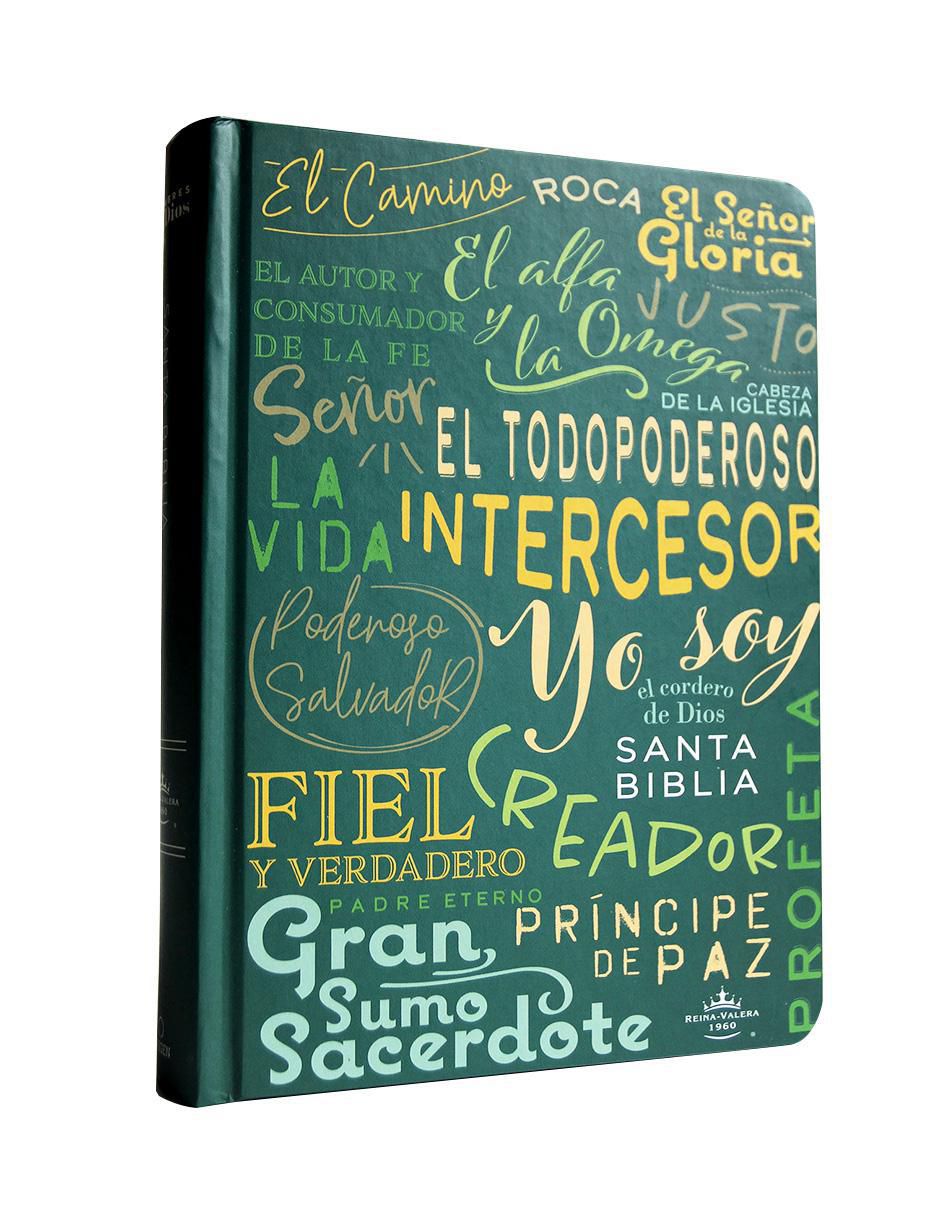 Libro Biblia RVR 1960 letra grande tamaño manual, con nombres de Dios de Reina Valera