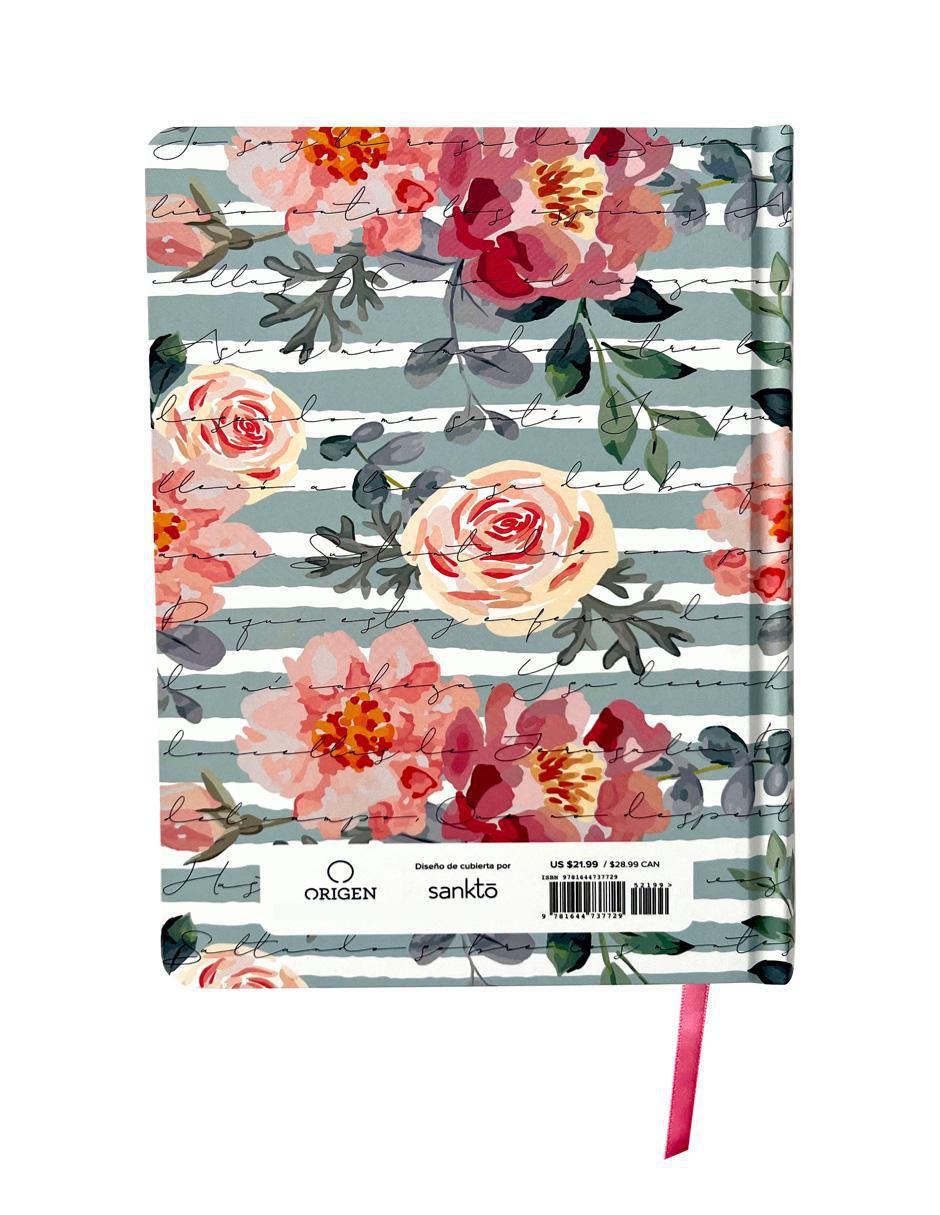 Libro Biblia RVR 1960 letra grande, manual, tapa dura Cantar de Cantares flores rosadas de Reina Valera