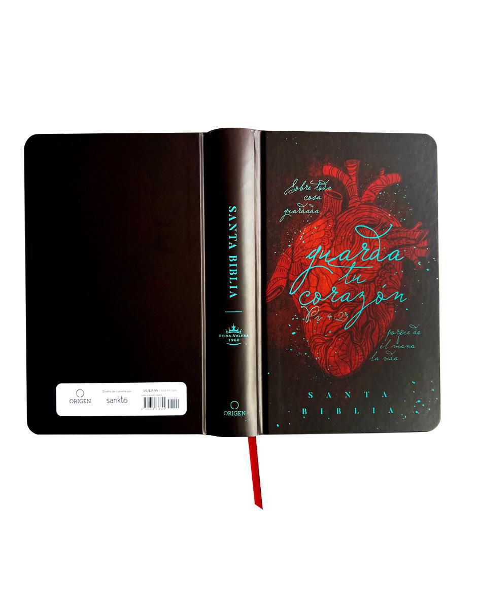 Libro Biblia RVR60 Nombres de Dios Guarda Tu Corazón, Color Marrón de Reina Valera