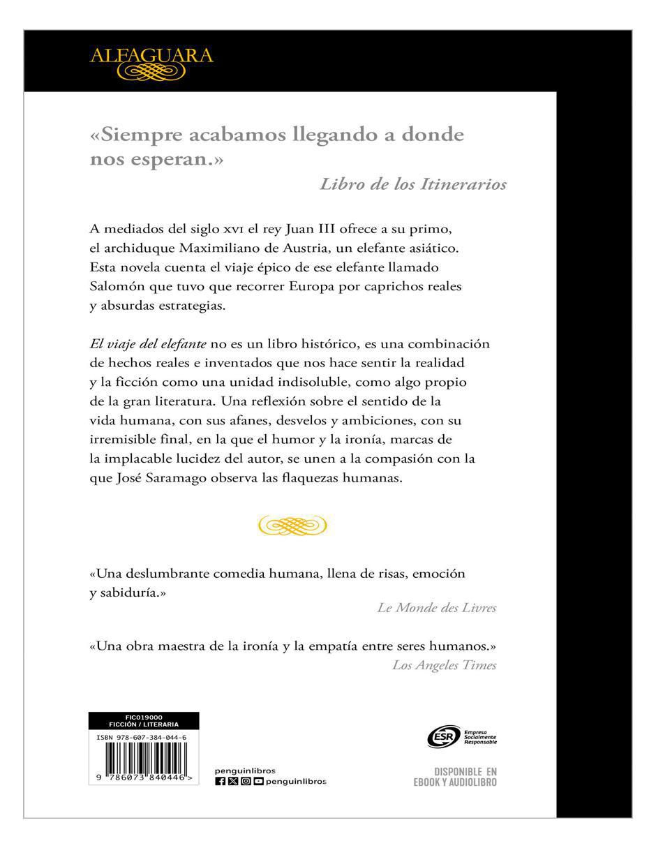 Libro El Viaje Del Elefante de José Saramago