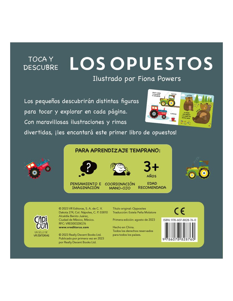 Libro Toca y Descubre Los Opuestos de Fiona Powers 3