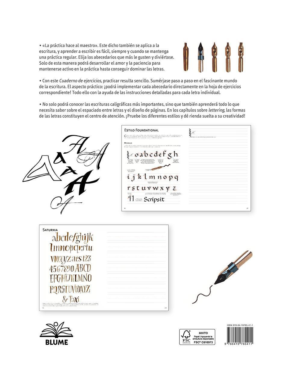 Libro Caligrafía, Iluminación Y Lettering. Cuaderno de Ejercicios de Varios autores 5