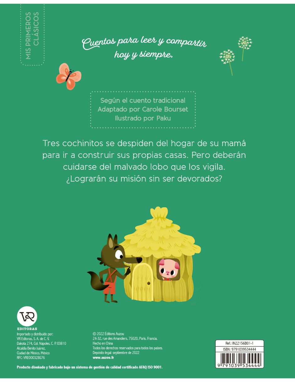 Libro Pequeños Clásicos Los Tres Cerditos de Paku 3
