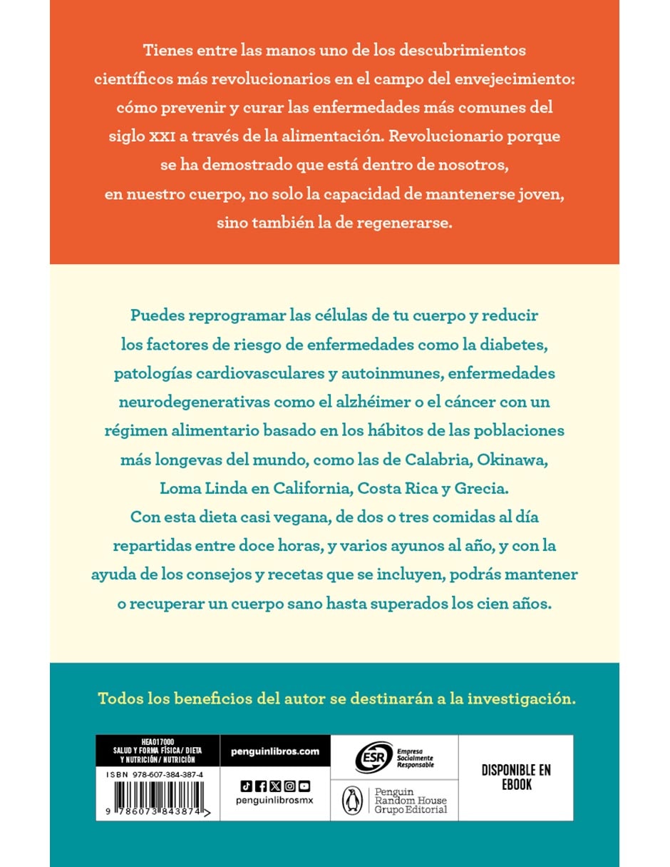 Libro La Dieta de la Longevidad de Valter Longo 2