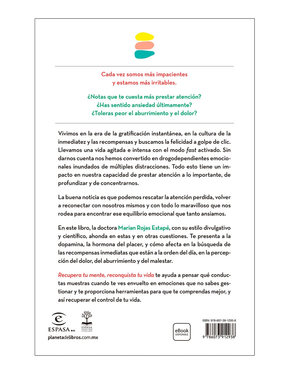 Libro Recupera Tu Mente Reconquista Tu Vida de Marian Rojas Estape