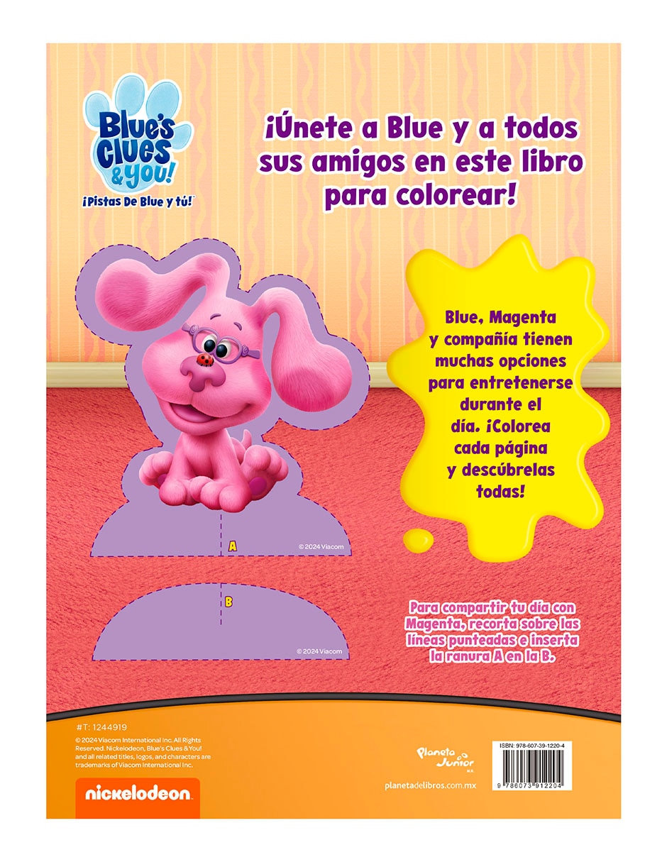 Libro Las Pistas De Blue Y Tu Colores Al Maximo de Nickelodeon