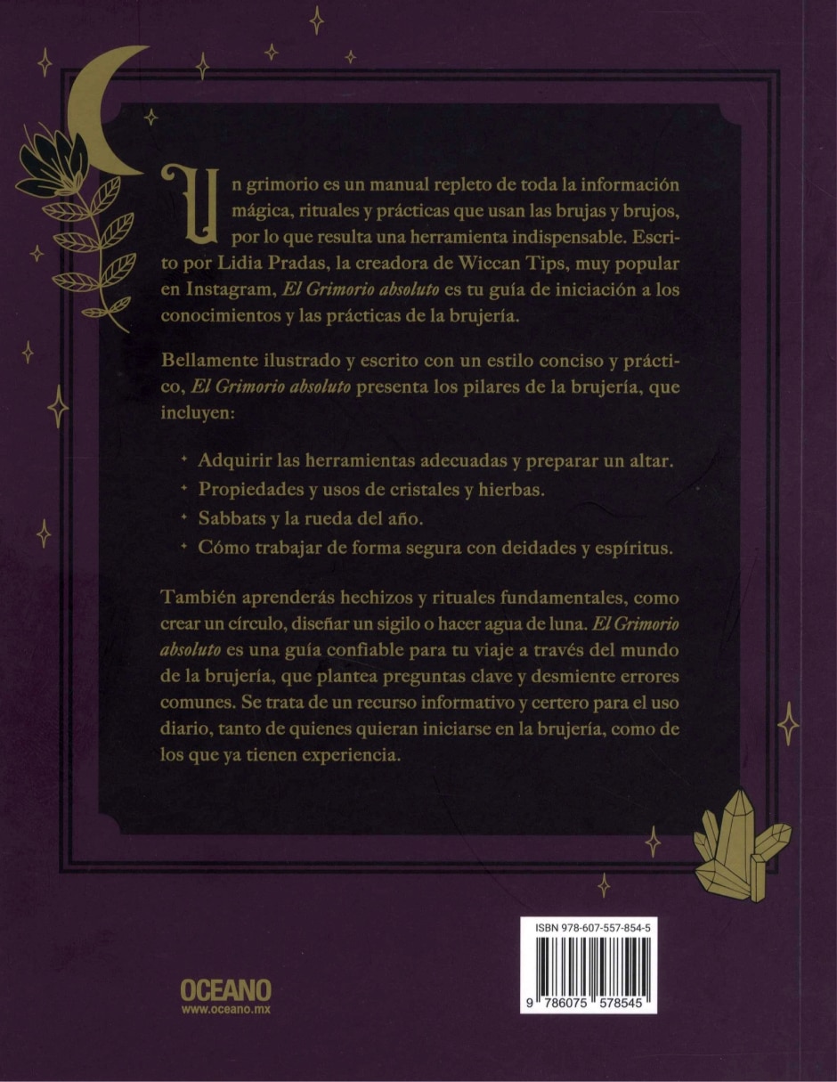 Libro El Grimorio absoluto. Prácticas mágicas y conjuros para despertar a tu bruja interior de Pradas, Lidia 2