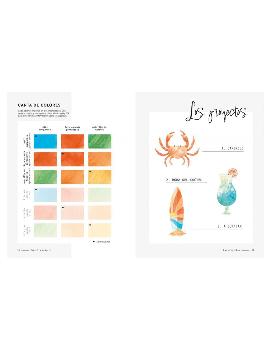Libro Acuarelas en 3 Colores de Katie Putt