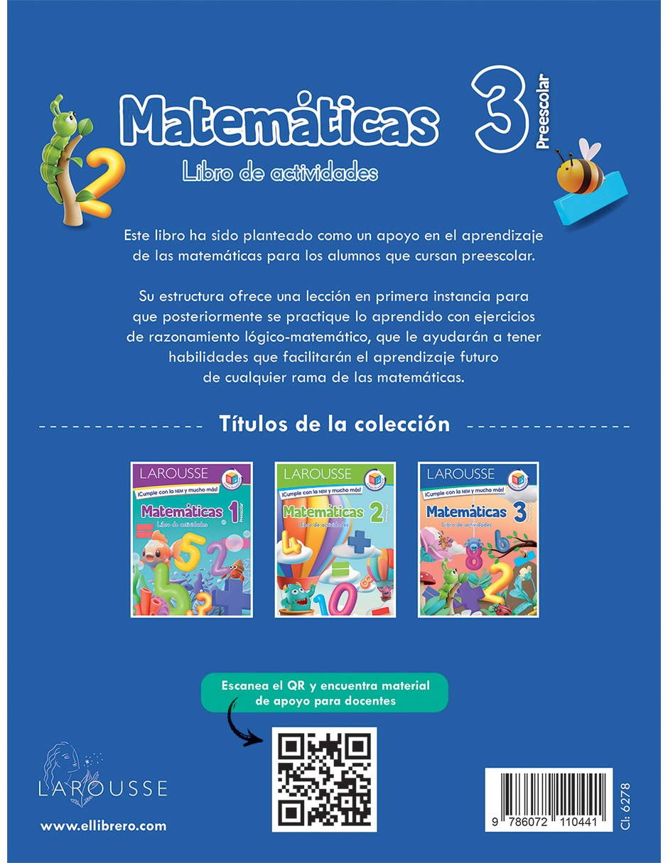 Libro Preescolar Matemáticas 3 de Ediciones Larousse 2