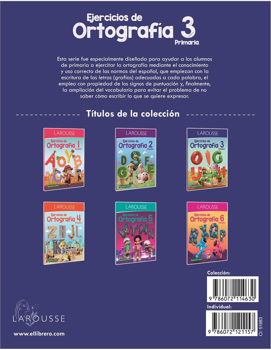 Libro Ejercicios de Ortografia 3 Primaria de Ediciones Larousse 3