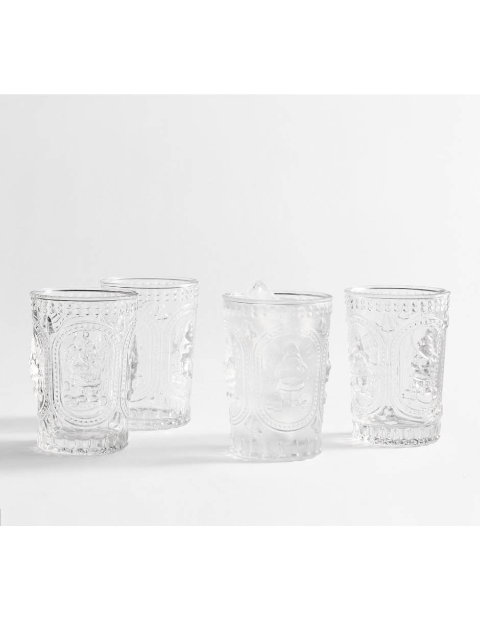 Set vaso Doble Pack San Nicolás de cristal con 4 piezas