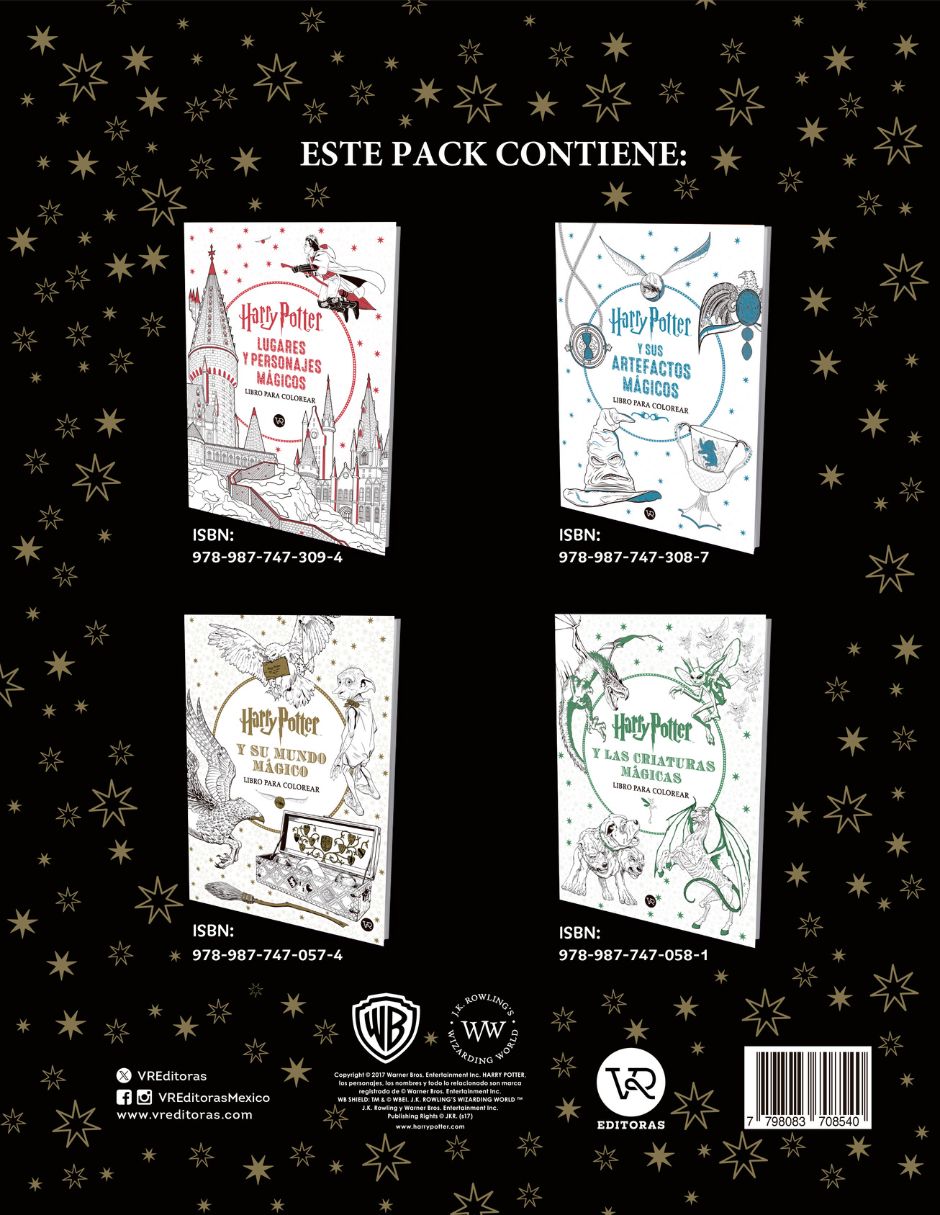 Libro Pack Harry Potter libro para colorear de VR Editoras 2