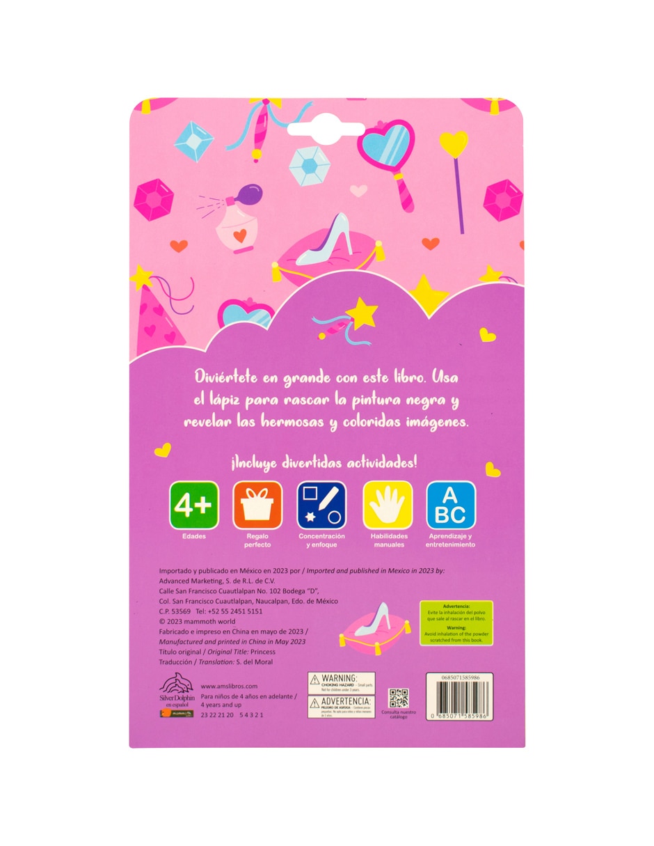 Libro Infantil Rasca y Descubre: Princesas de Silver Dolphin