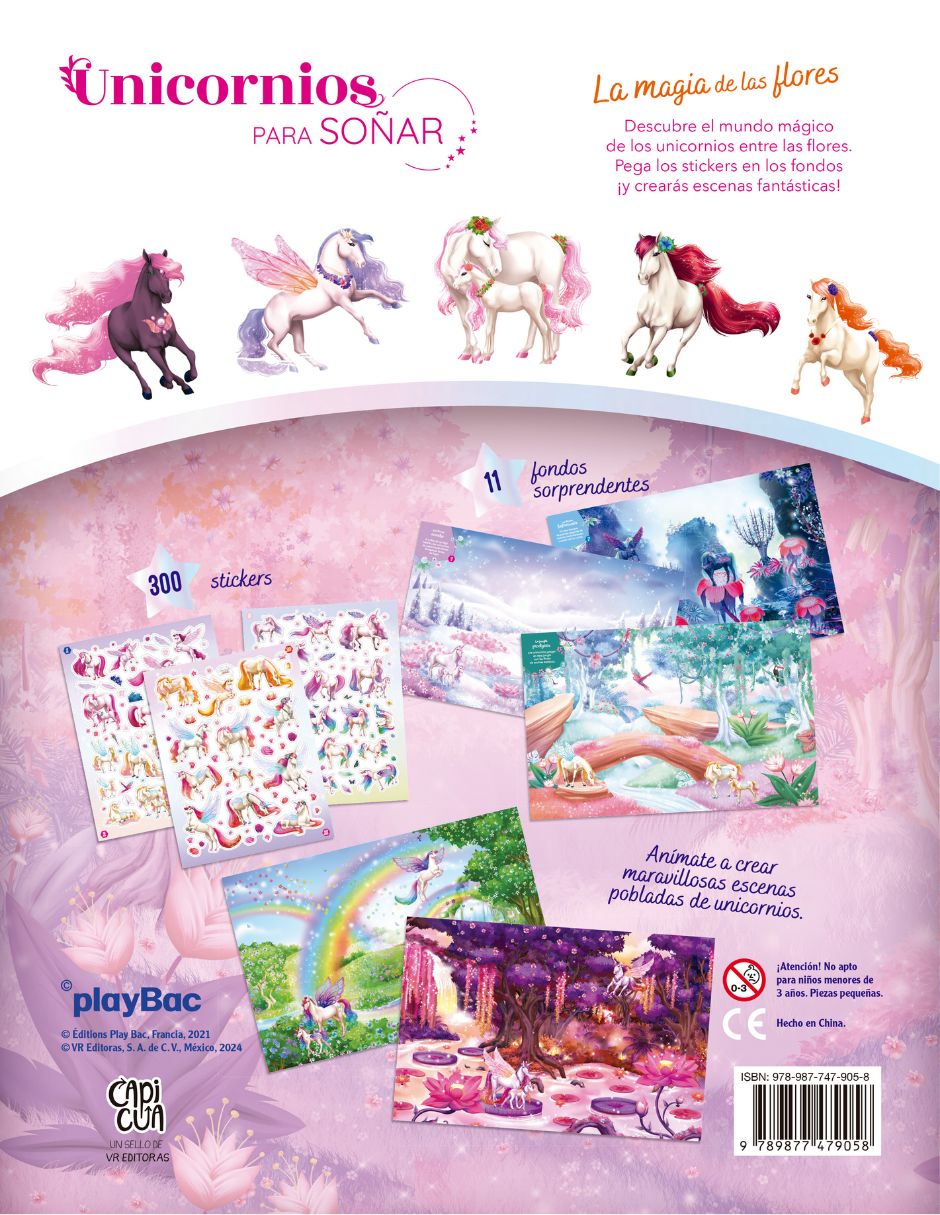 Libro Unicornios para Soñar La Magia de Las Flores de Capicua