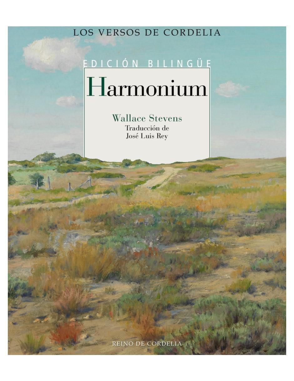 Libro Harmonium de Wallace Stevens Libro Harmonium de Wallace Stevens