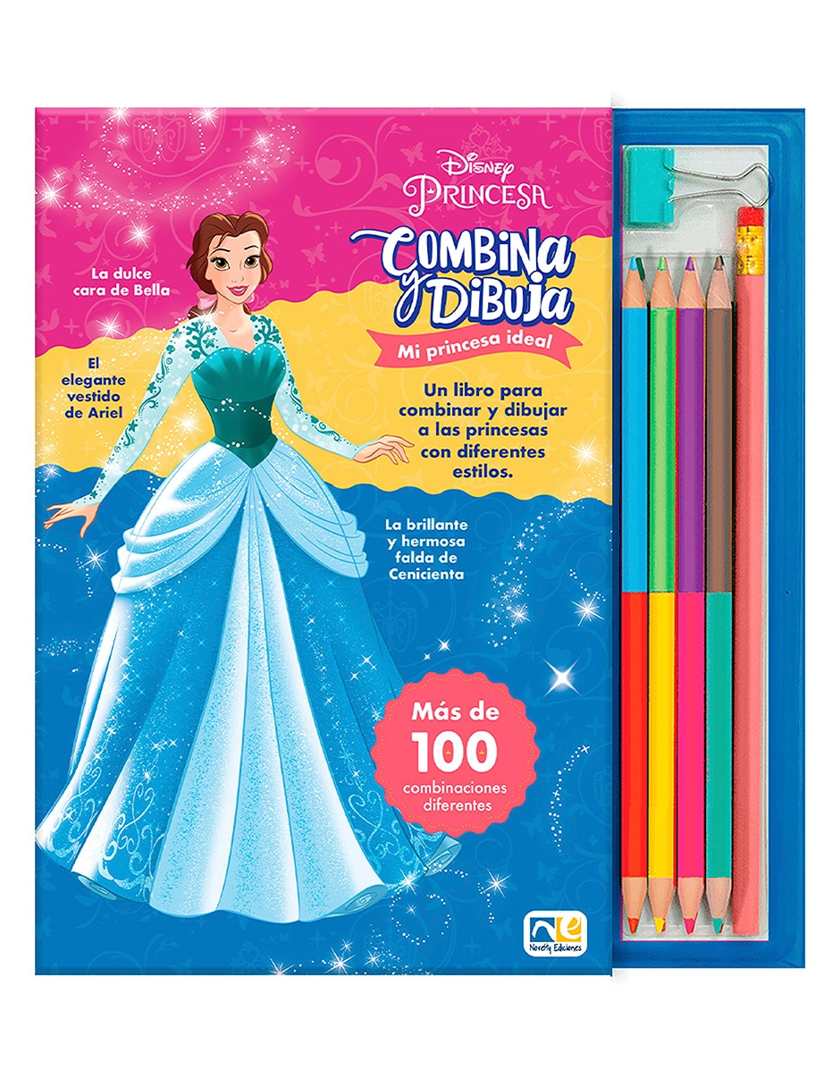 Libro Combina y Dibuja Princesas de Ediciones