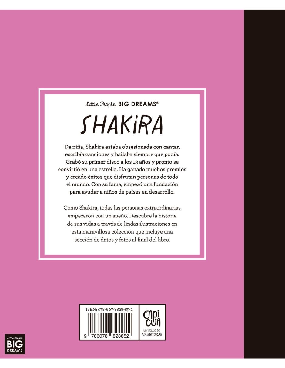 Libro Shakira: Little People, Big Dreams de María Isabel Sánchez Vergara