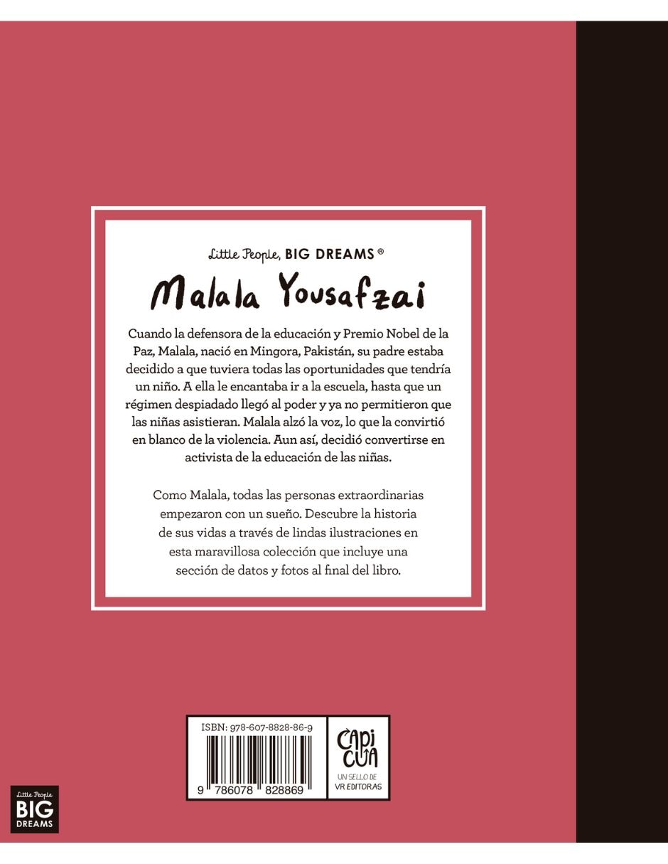 Libro Malala Yousafzai: Little People, Big Dreams de María Isabel Sánchez Vergara
