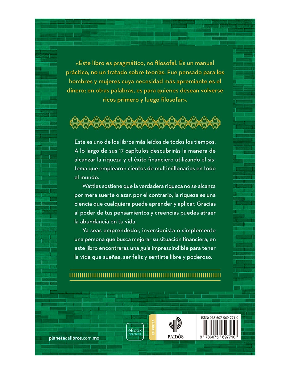 Libro La Ciencia de Hacerse Rico de Wallace D. Wattles