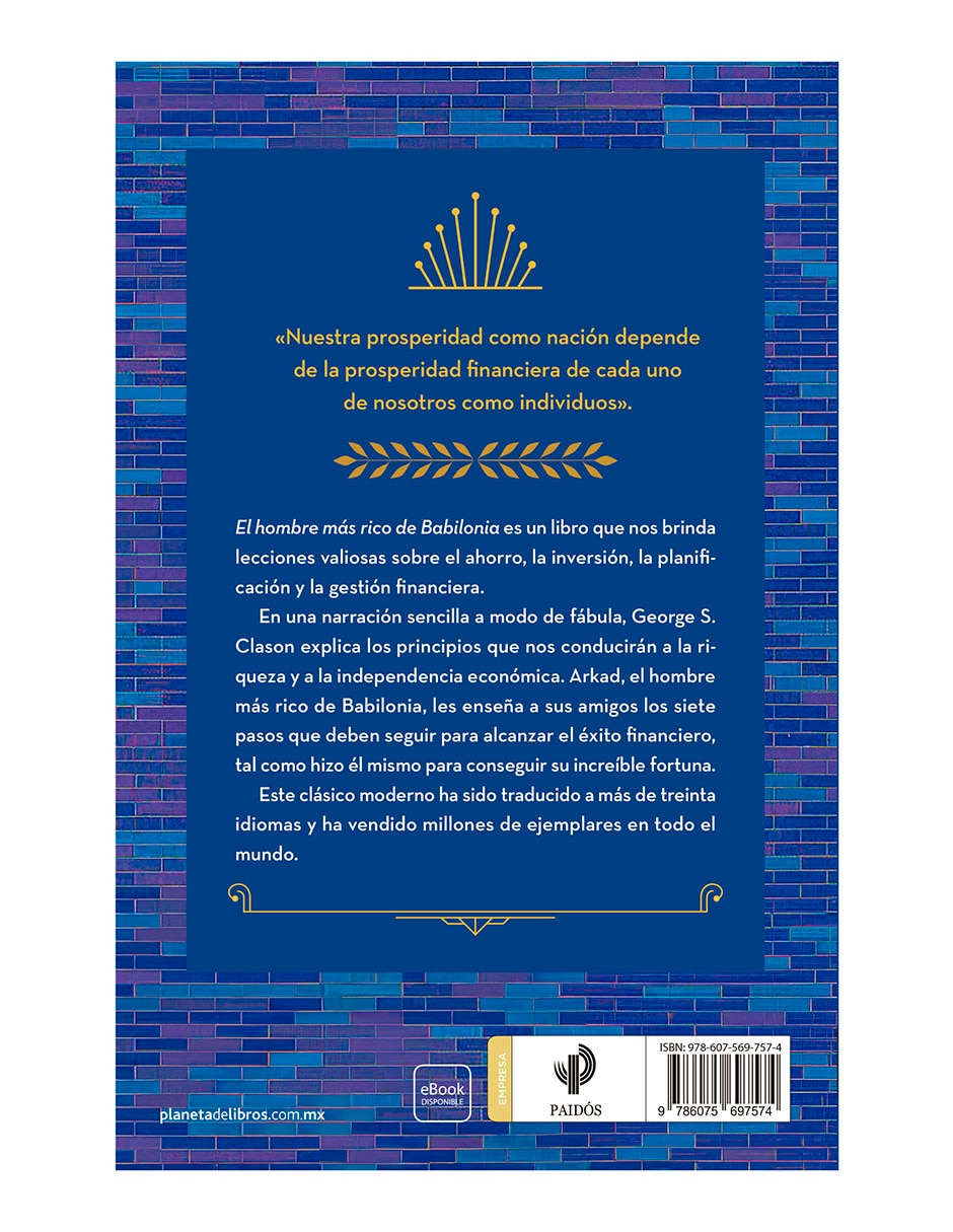 Libro El Hombre Más Rico de Babilonia de George S. Clason