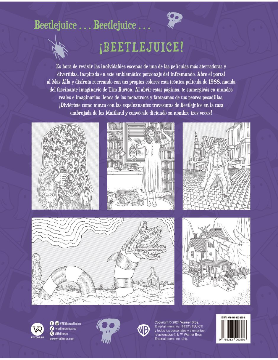 Libro Beetlejuice Libro Oficial para Colorear de Alan Robert