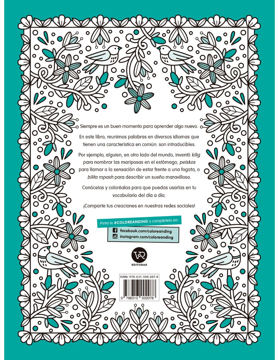 Libro Coloreanding Palabras Bonitas de Gaba & Gale