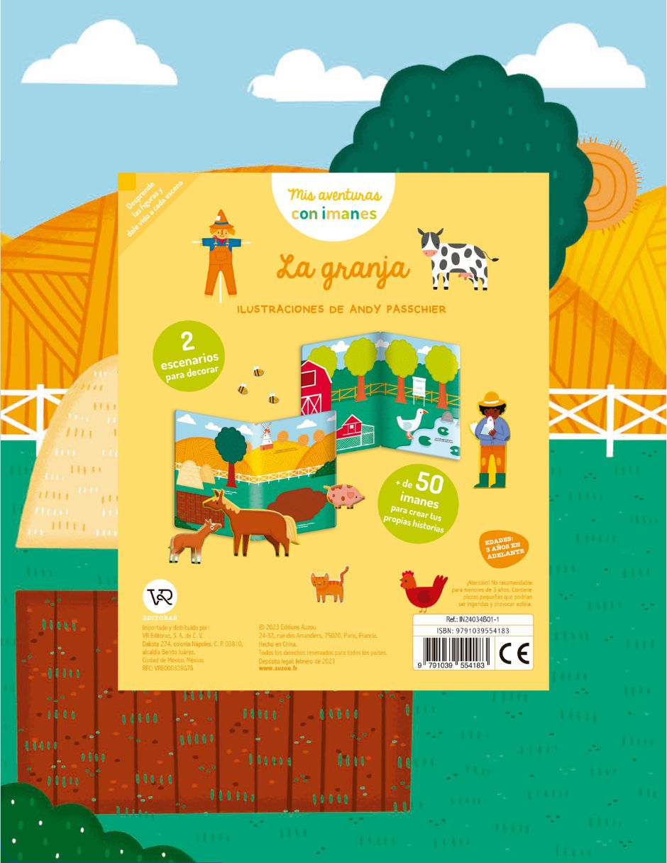 Libro Mis Aventuras con Imanes La Granja de Auzou