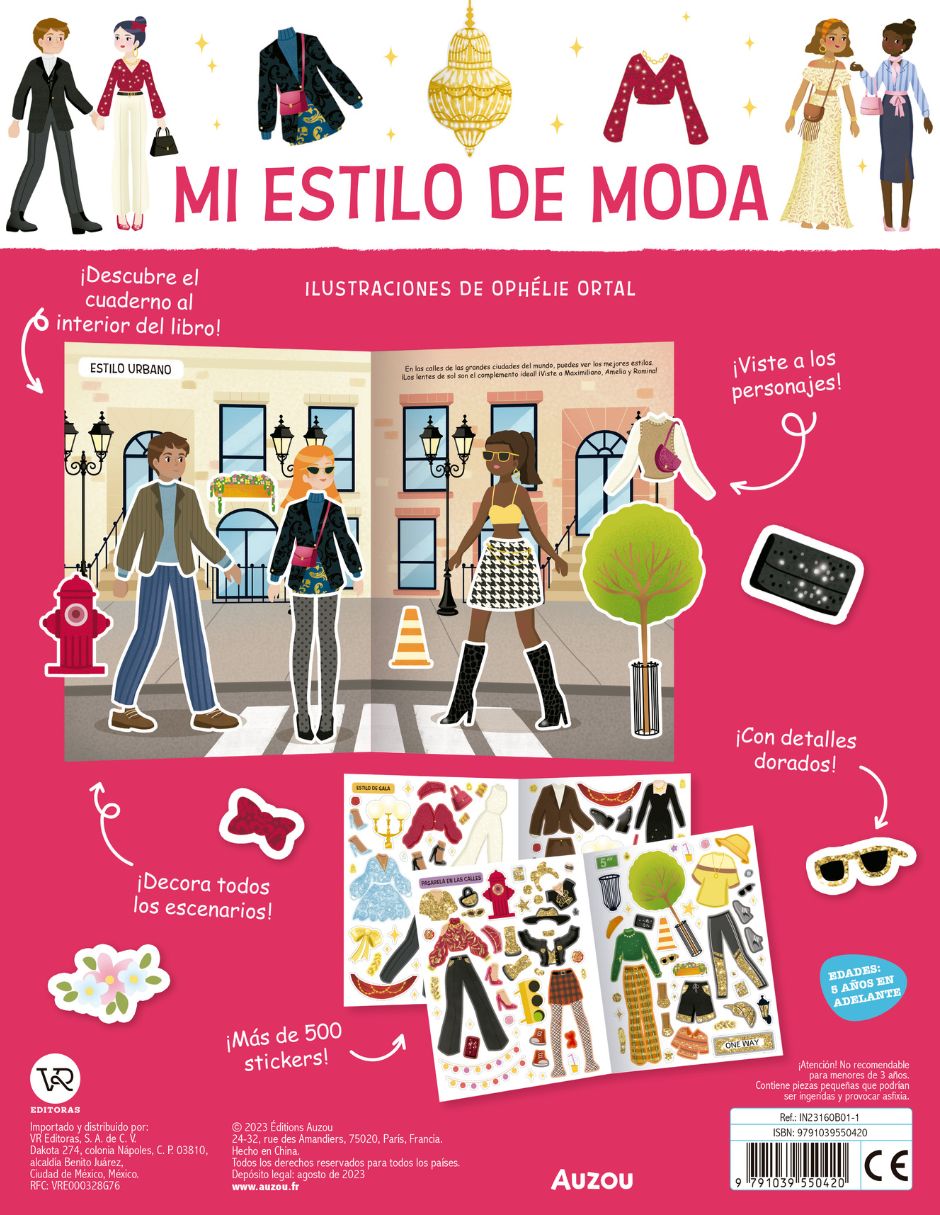 Libro Libro de Stickers Mi Estilo de Moda de Auzou 5