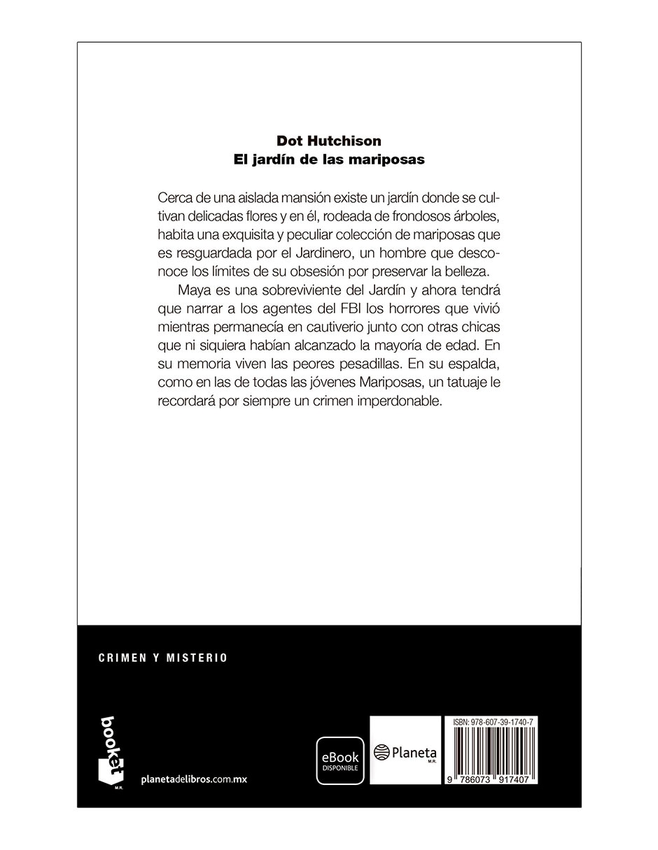 Libro El Jardín de Las Mariposas de Dot Hutchison
