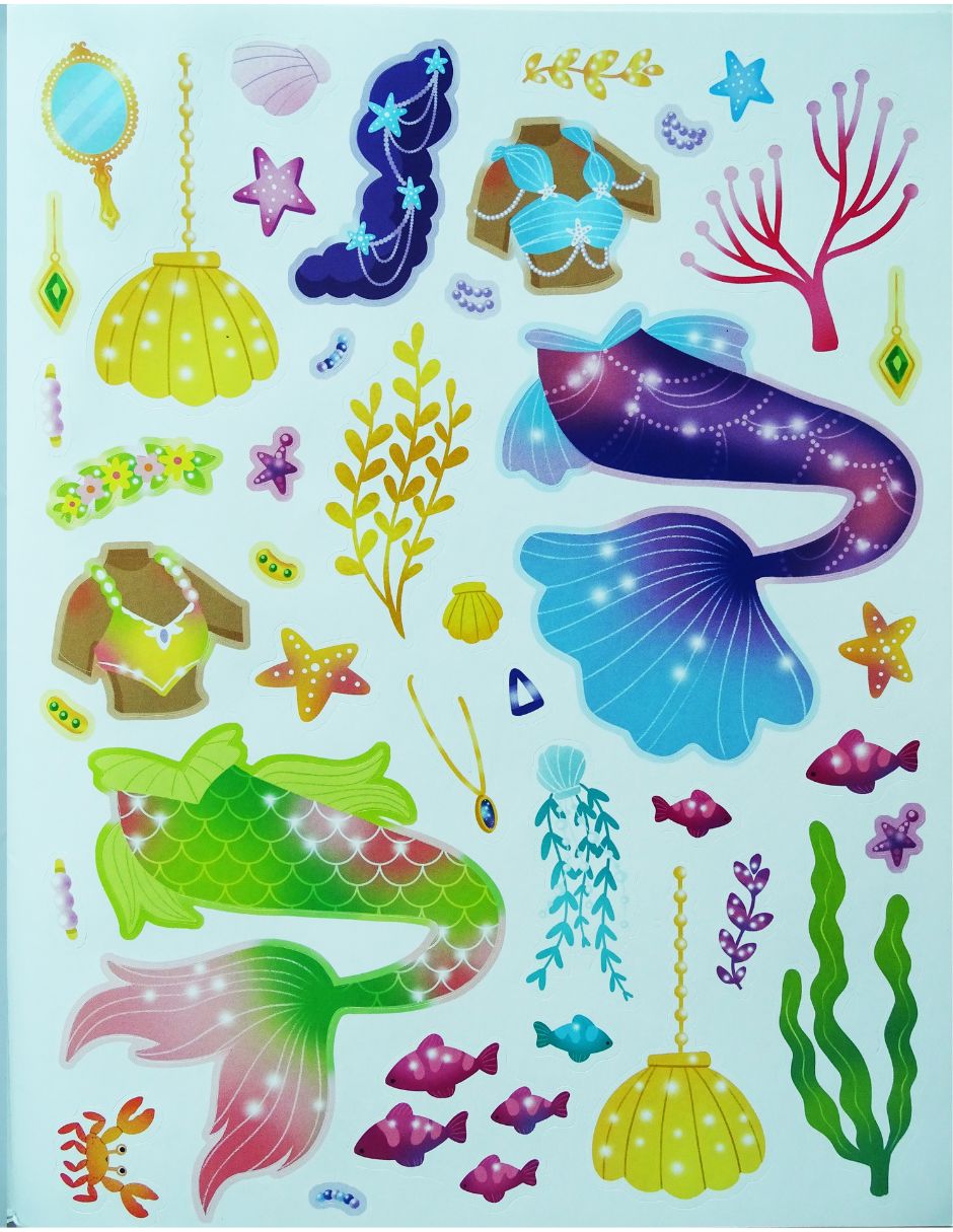 Libro de Stickers de Sirenas de Auzou