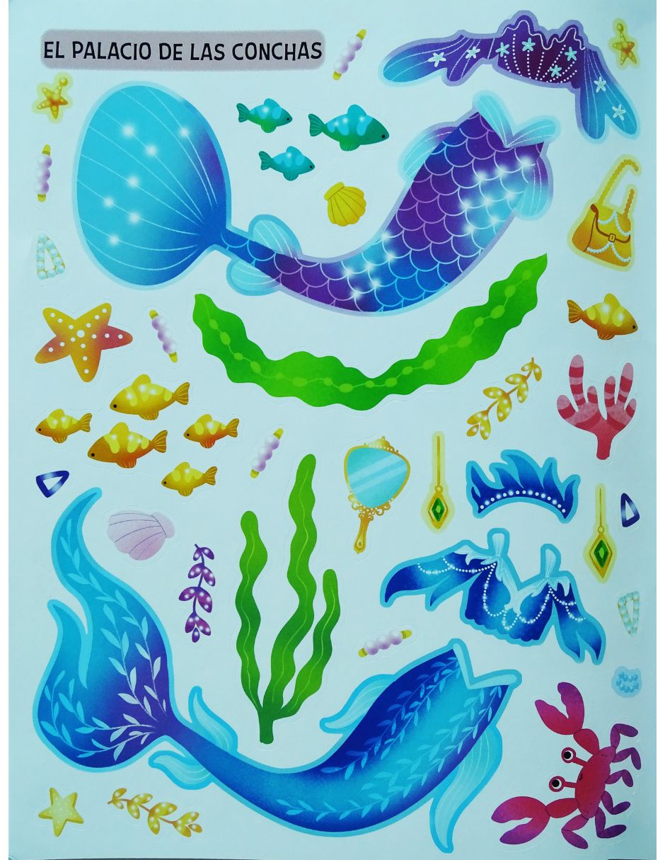 Libro de Stickers de Sirenas de Auzou