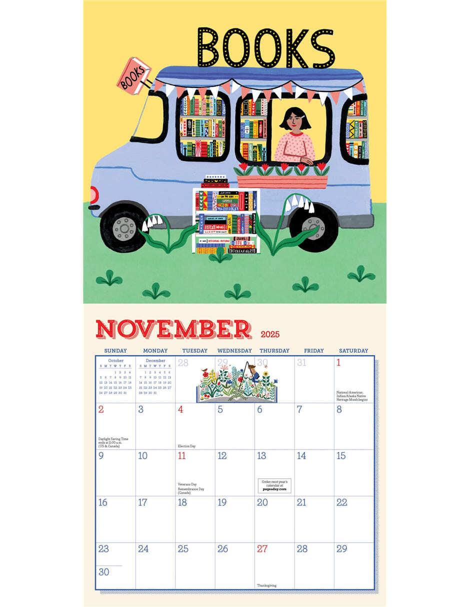 Calendario de pared Book Nerd