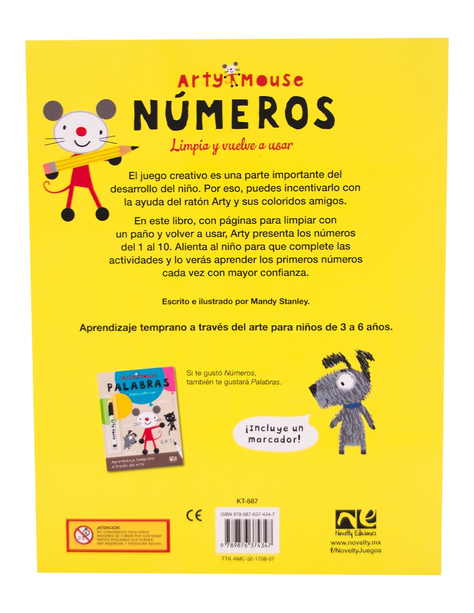 Libro de actividades Arty Mouse Números de Novelty