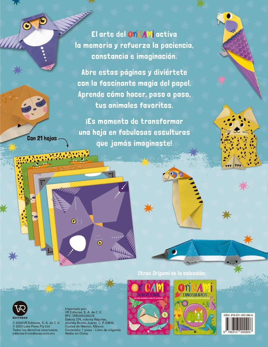 Libro de Actividades Origami Animales de Lake Press Pty. Ltd