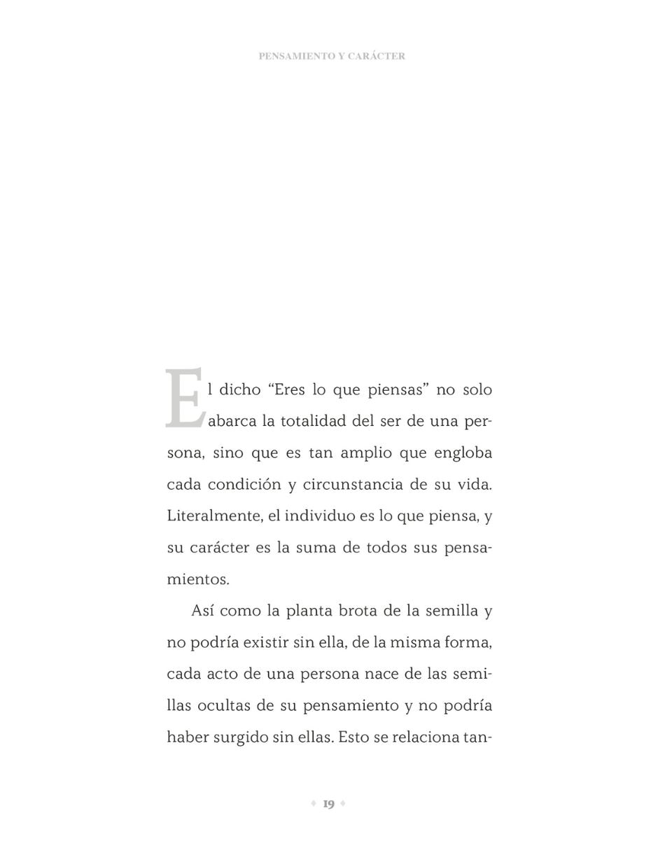 Libro Como Pienses Será Tu Vida de James Allen