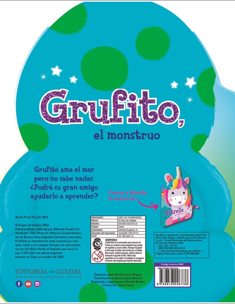 Libro El Monstruo Grufito de Editorial Guadal