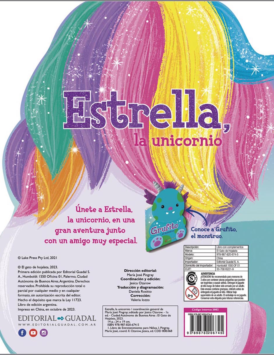 Libro La Unicornio Estrella de Editorial Guadal 2