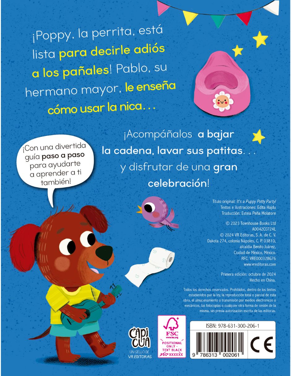 Libro Vamos al baño con la perrita Poppy de Edita Hajdu 3