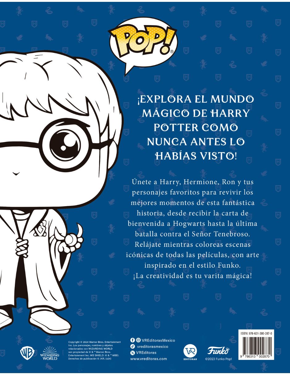 Libro Harry Potter. El libro oficial para colorear Funko POP! de VR Editoras 3