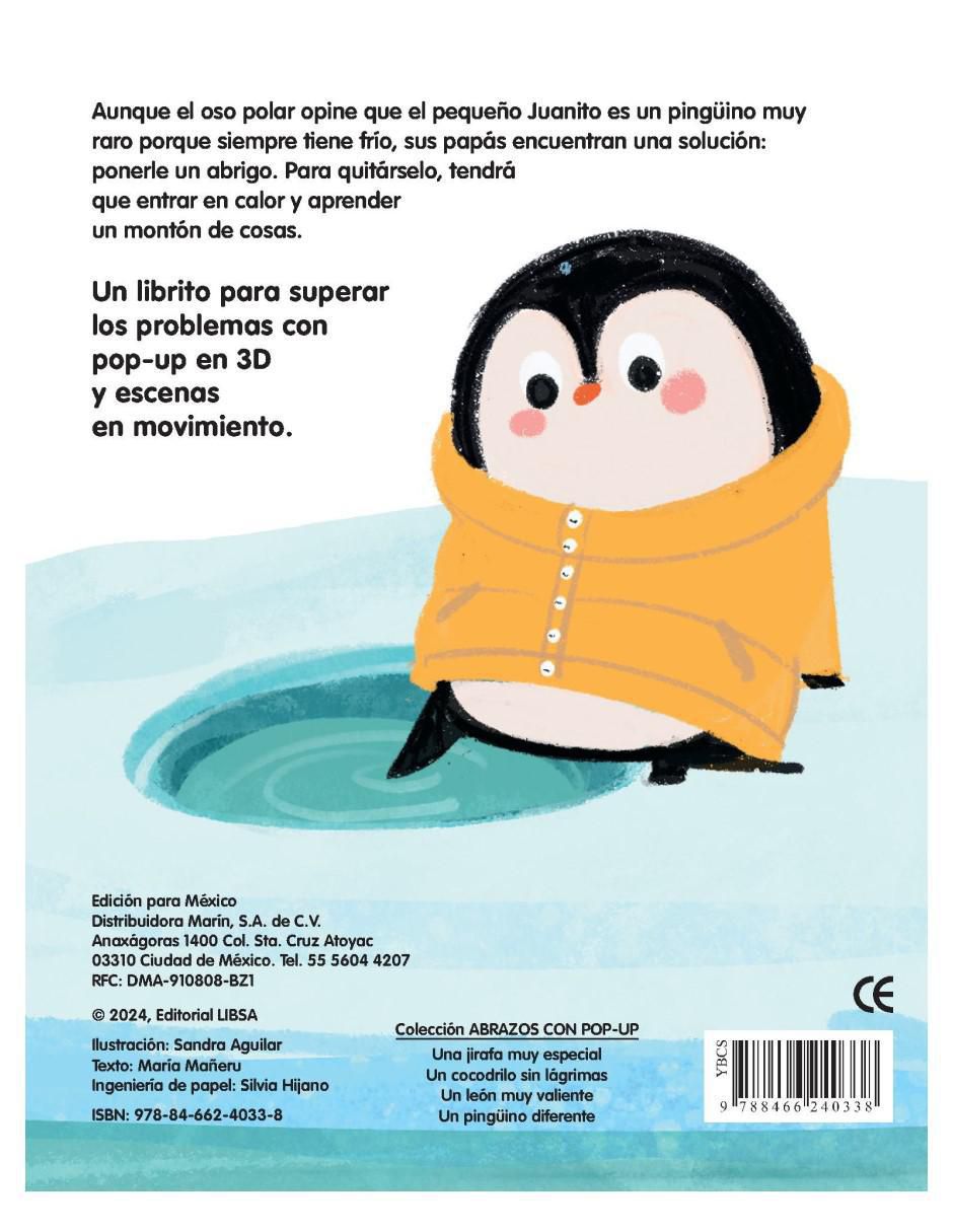 Libro Un Pingüino Diferente Con POP UP de María Mañeru Y Sandra Aguilar