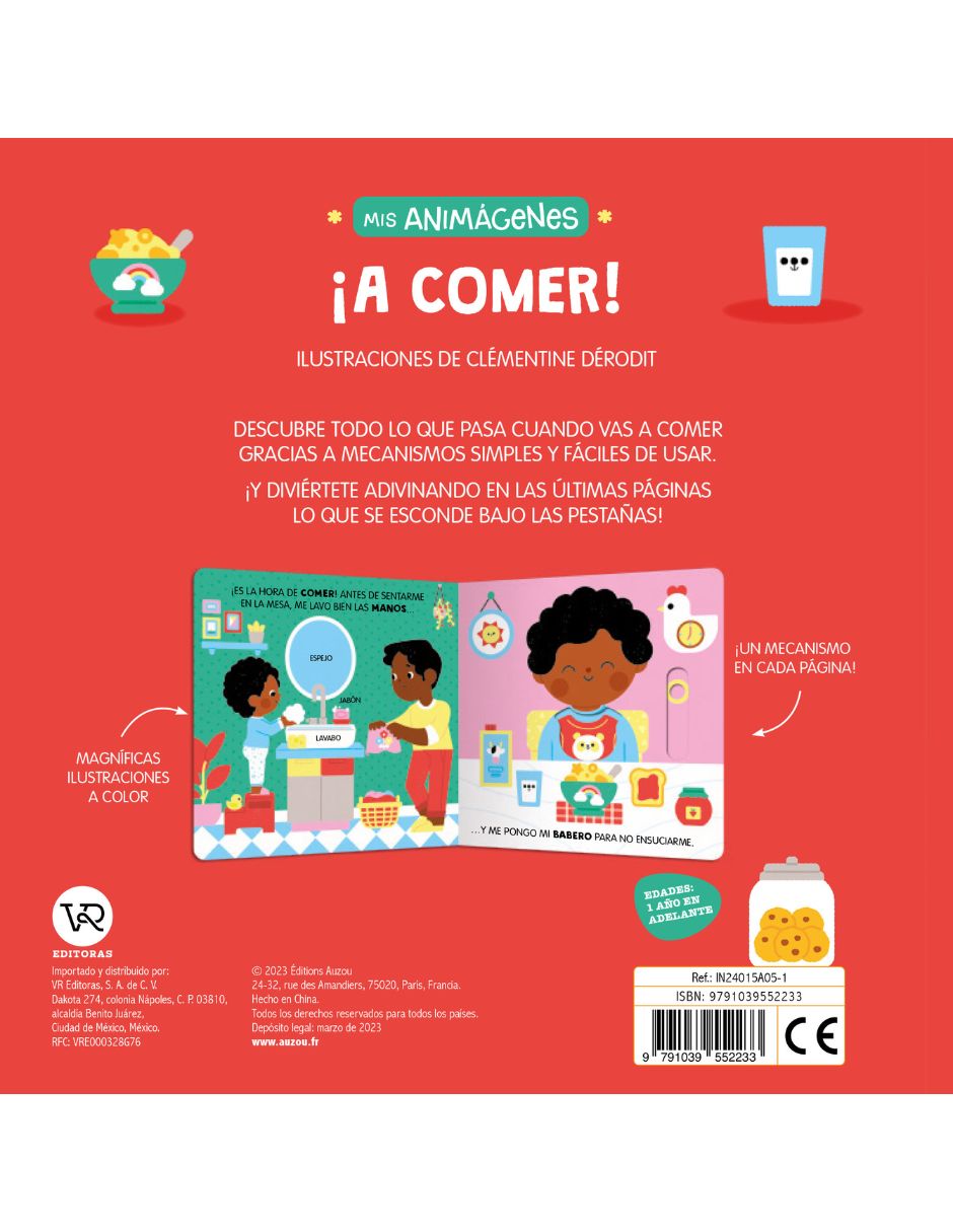 Libro Mis Animágenes ¡A Comer! de Clementine Derodit