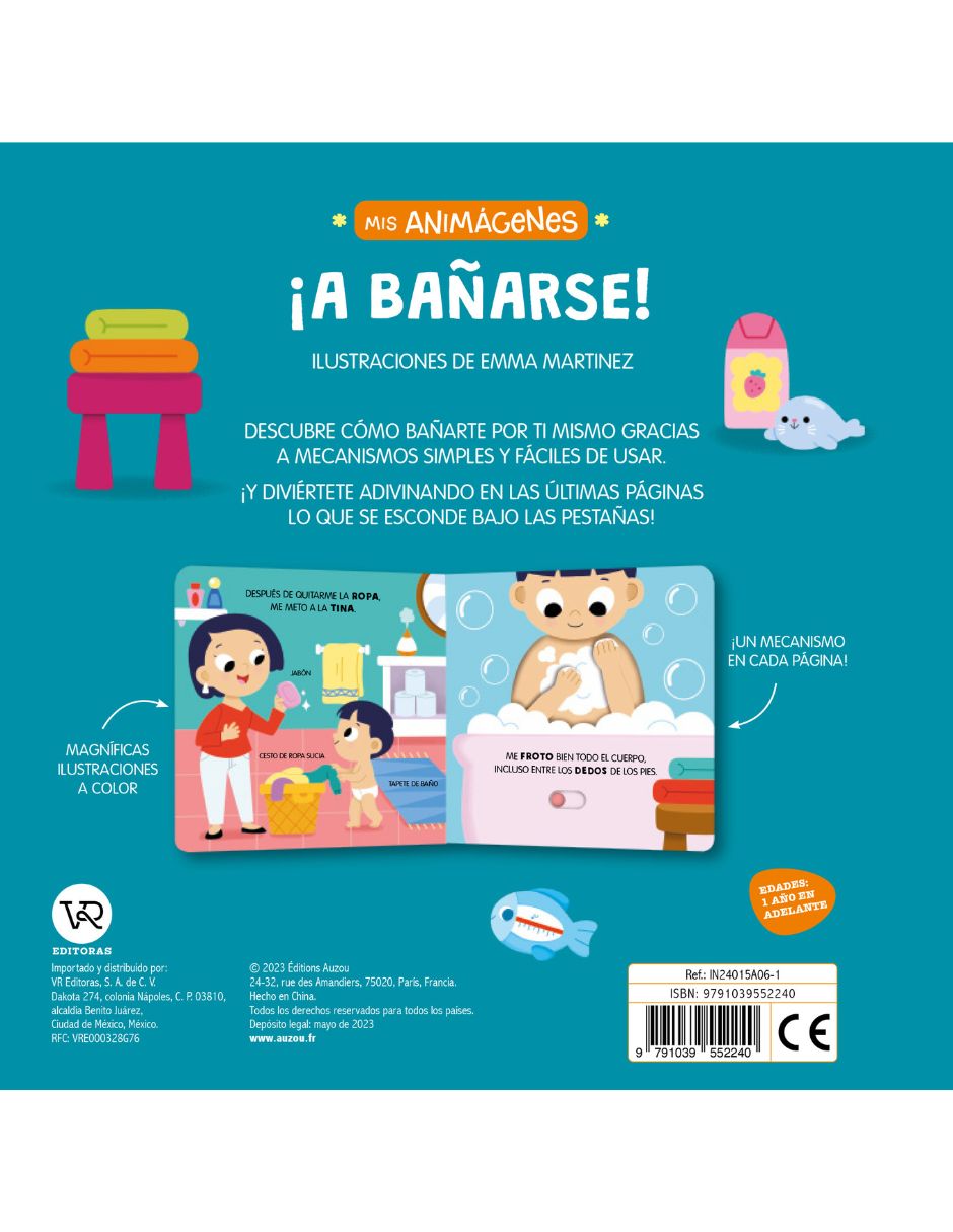 Libro Mis Animágenes ¡A Bañarse! de Emma Martinez