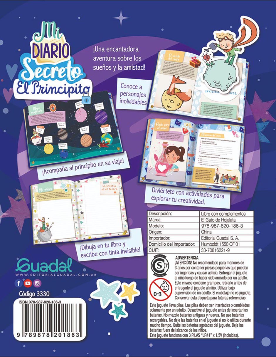 Libro Mi Diario Secreto Principito de El Gato De Hojalata 2