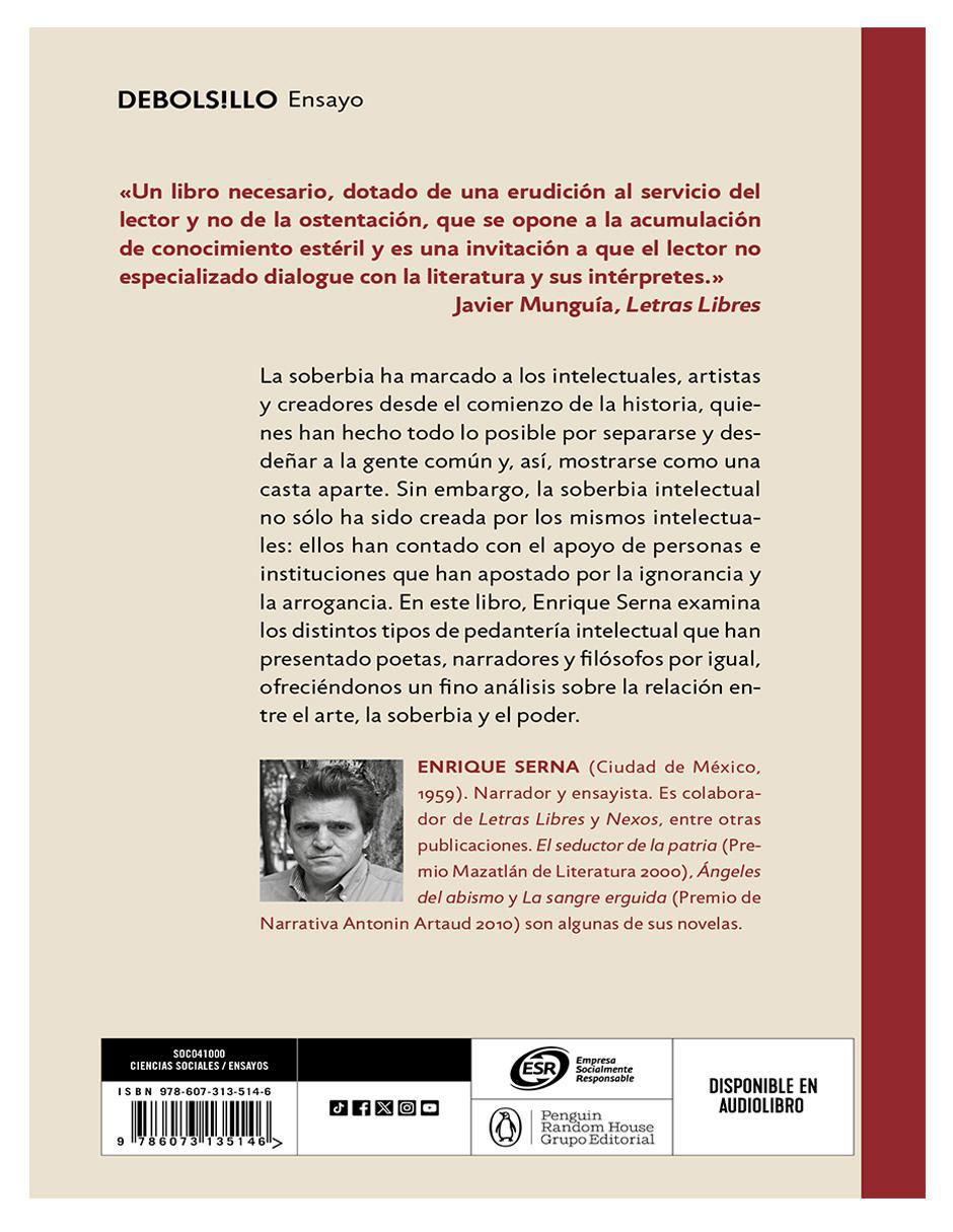 Libro Libro Genealogía de la soberbia intelectual Autor Enrique Serna de Enrique Serna 2