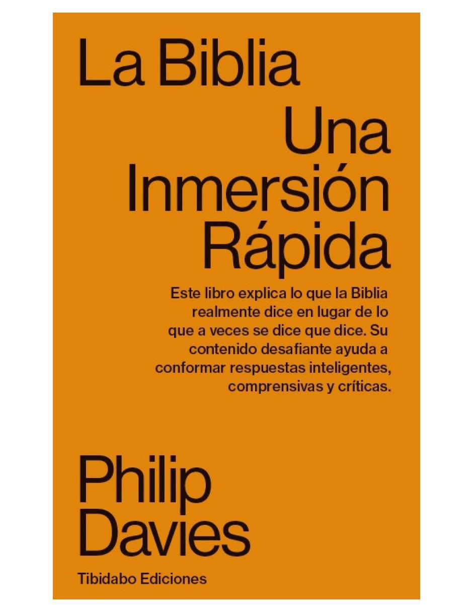 Libro La biblia. Una inmersión rápida de Philip Davies