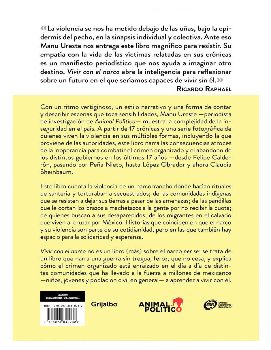 Libro Vivir con el narco de Manu Ureste